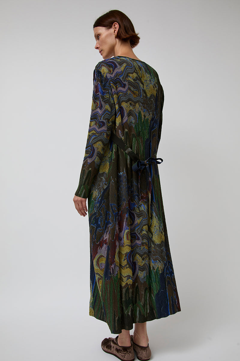 Henrik Vibskov O Dress in Graphic Slopes Dark