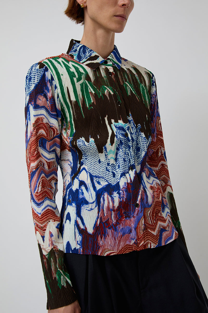 Henrik Vibskov Slope Blouse in Graphic Slopes Light