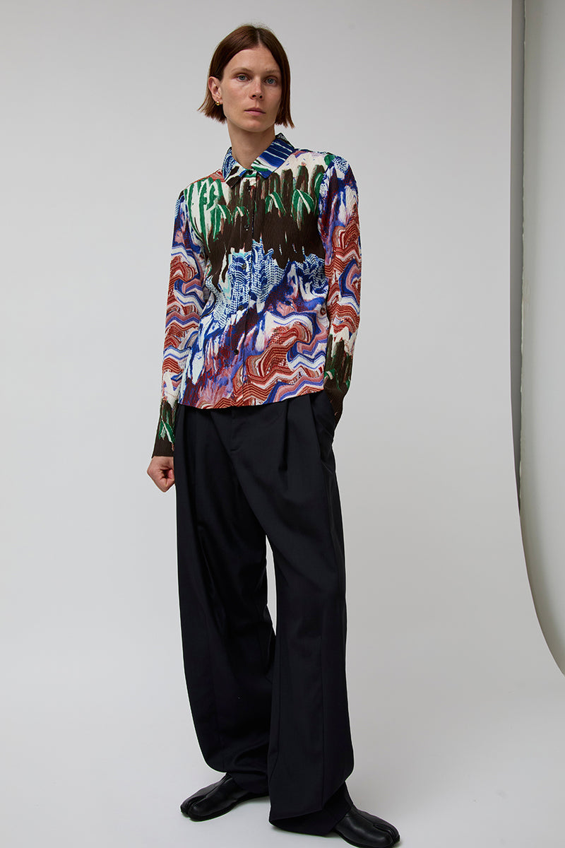 Henrik Vibskov Slope Blouse in Graphic Slopes Light