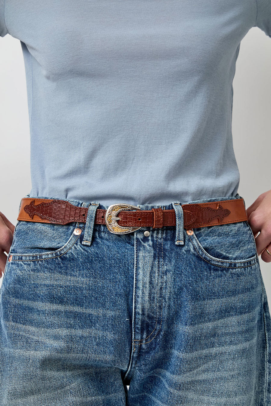 Herbert Frere Soeur La Boston Belt in Camel and Batiste