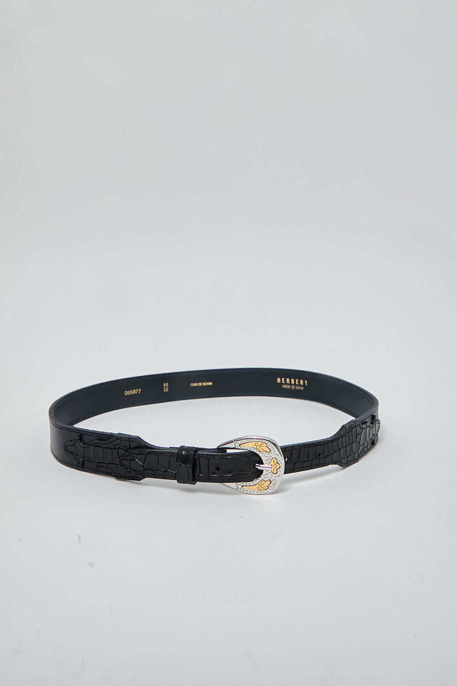 Herbert Frere Soeur La Boston Belt in Marine and Sirio Noir