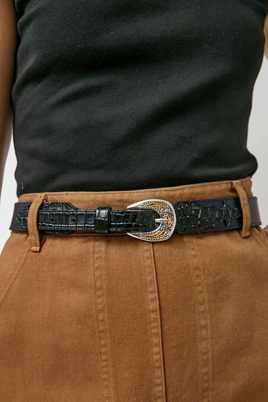 Herbert Frere Soeur La Boston Belt in Marine and Sirio Noir