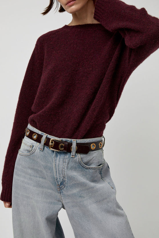 Herbert Frere Soeur La Grande Keller Crispy Belt in Crispy Cerise Noire