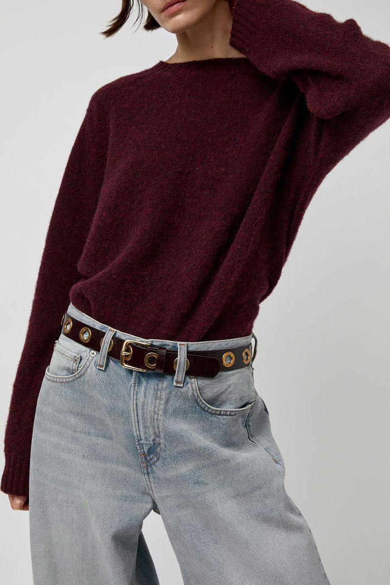 Herbert Frere Soeur La Grande Keller Crispy Belt in Crispy Cerise Noire