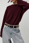 Herbert Frere Soeur La Grande Keller Crispy Belt in Crispy Cerise Noire