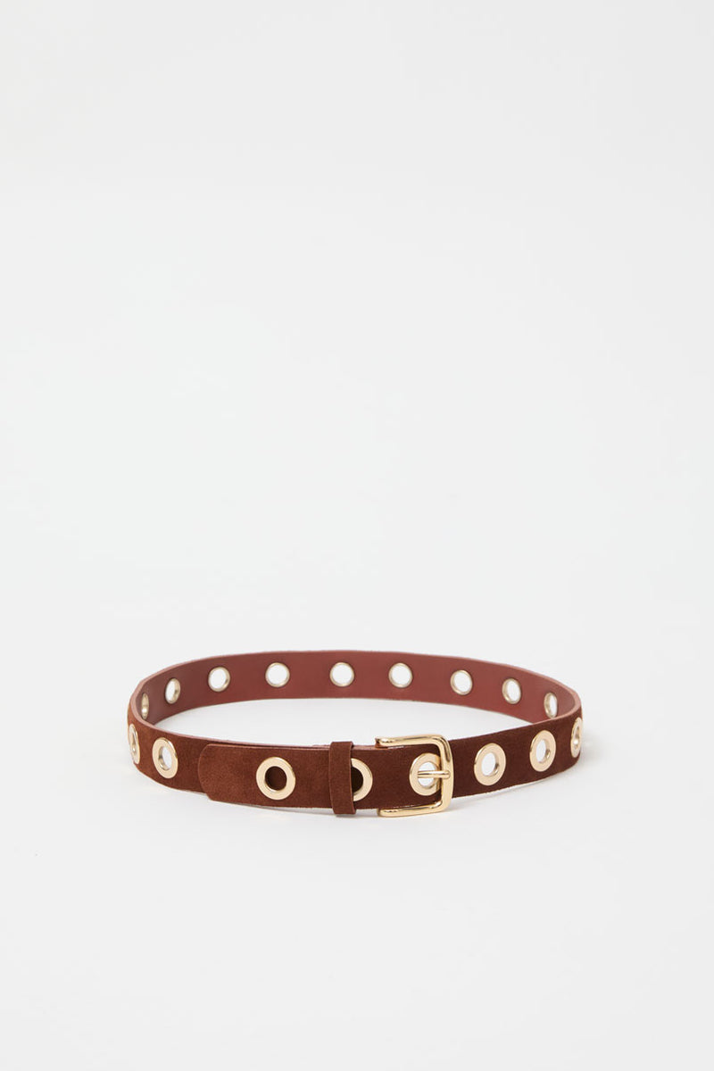 Herbert Frere Soeur La Grande Keller Velours Belt in Choco Camp