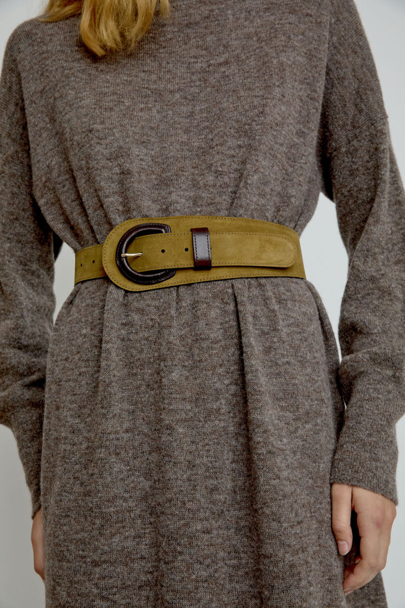 Herbert Frere Soeur La Guerande Velours Belt in Bronze