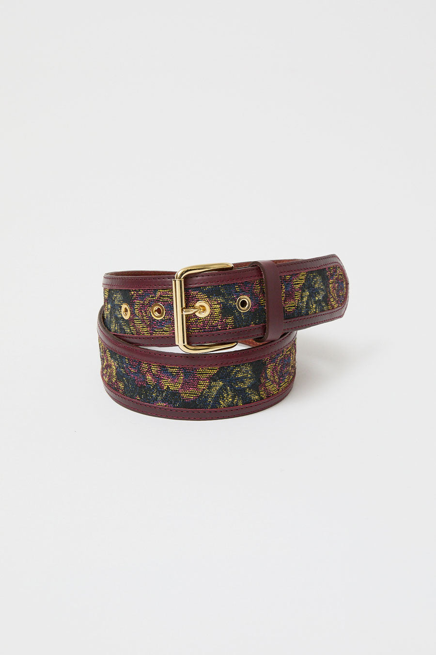 Herbert Frere Soeur La Hydra Chic Belt in Kanin and Bordeaux