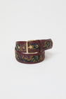 Herbert Frere Soeur La Hydra Chic Belt in Kanin and Bordeaux