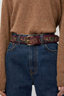 Herbert Frere Soeur La Hydra Chic Belt in Kanin and Bordeaux