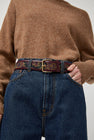 Herbert Frere Soeur La Hydra Chic Belt in Kanin and Bordeaux