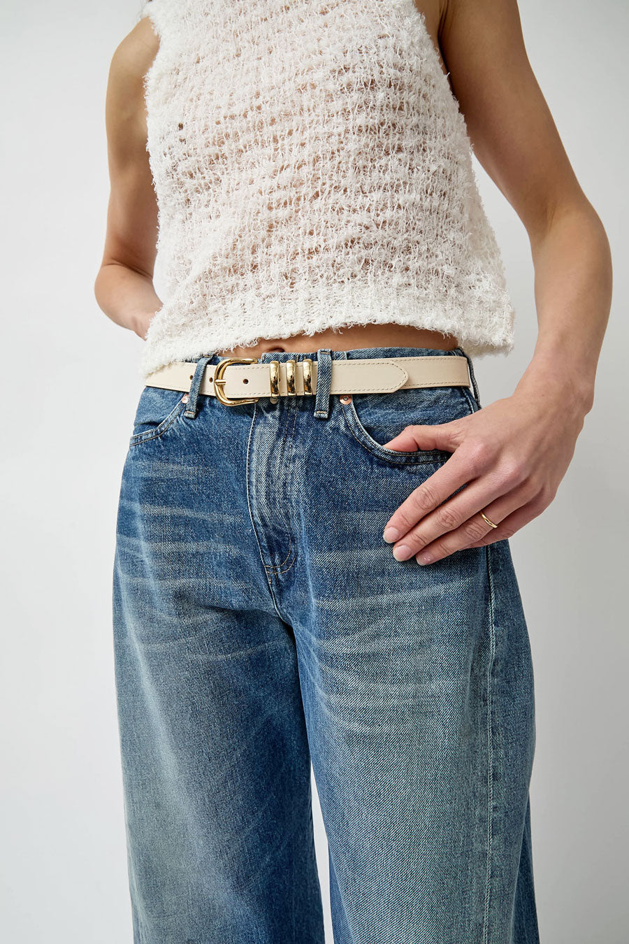 Herbert Frere Soeur La Iena Belt in Crema