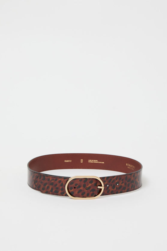 Herbert Frere Soeur La Paname Ecaille De Torture Belt in Carey