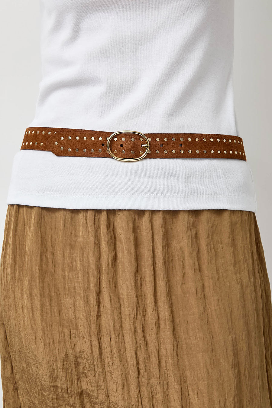 Herbert Frere Soeur La Pasha Velours Belt in Castagna