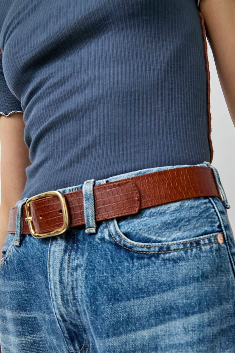 Herbert Frere Soeur La Sabin Batiste Belt in Batiste Marron