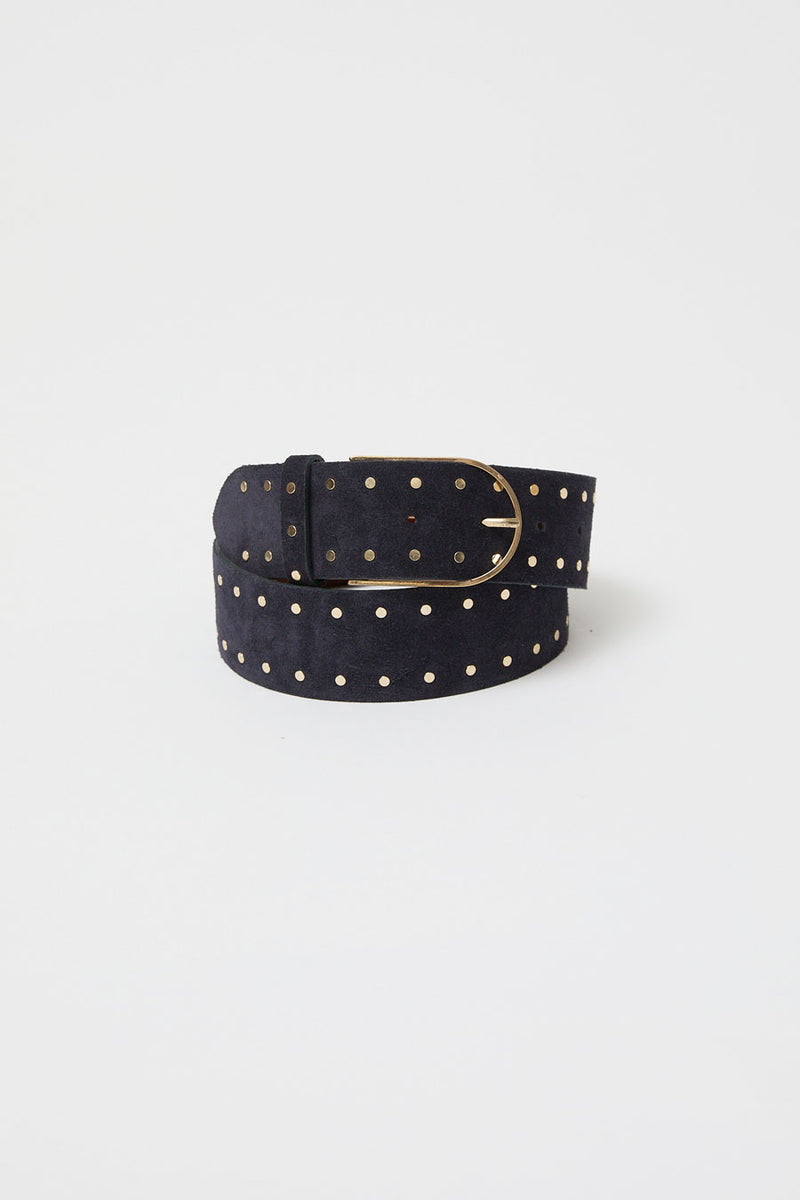 Herbert Frere Soeur La Smala Velours Belt in Bleu Universe