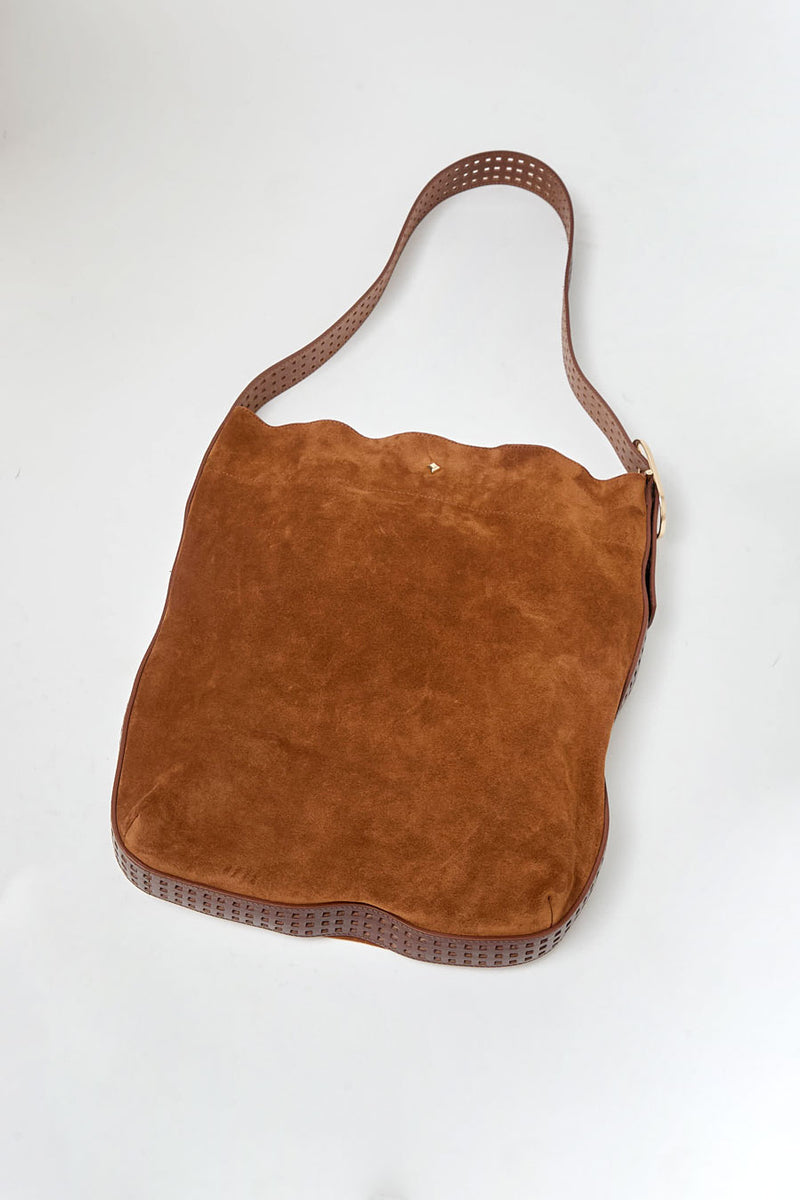 Herbert Frere Soeur Le Enzo Cran Velours Bag in Nutella and Castagna