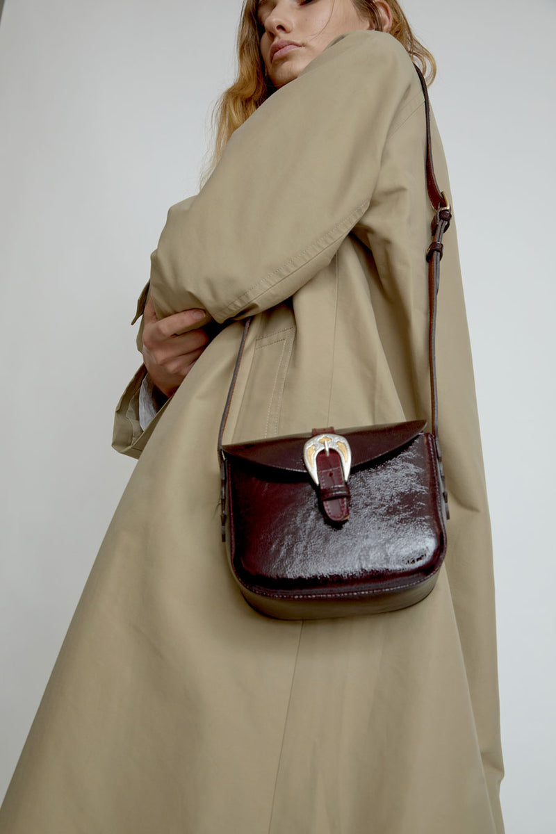Herbert Frere Soeur Le Sab June Boston Bag in Crispy in Bordeaux and Cerise Noir