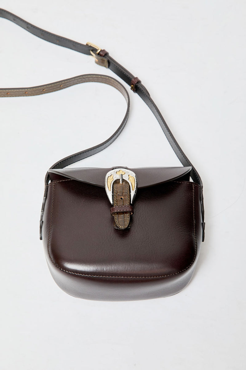 Herbert Frere Soeur Le Sab June Boston Bag in Choco and Batiste Kaki