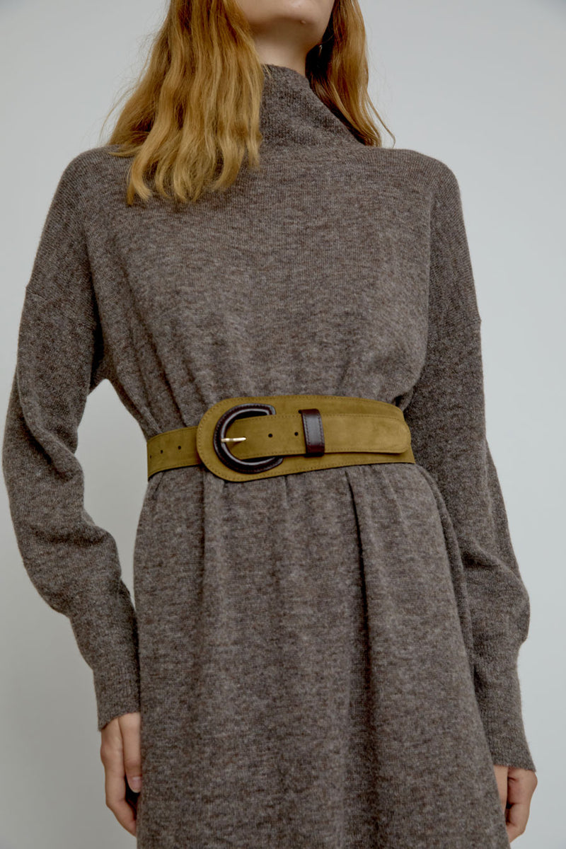 Herbert Frere Soeur La Guerande Velours Belt in Bronze