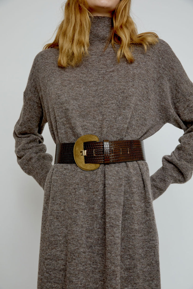 Herbert Frere Soeur La Mirabel Belt in Batiste Kaki and Bronze
