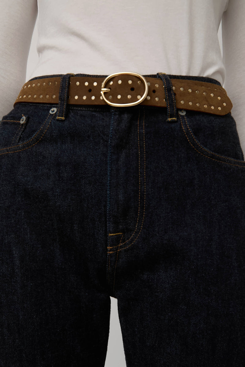 Herbert Frere Soeur La Pasha Velours Belt in Tobacco