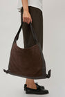 Hereu Cador Suede Bag in Dark Brown