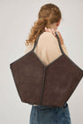 Hereu Calella Suede Bag in Dark Brown
