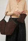 Hereu Calella Suede Bag in Dark Brown