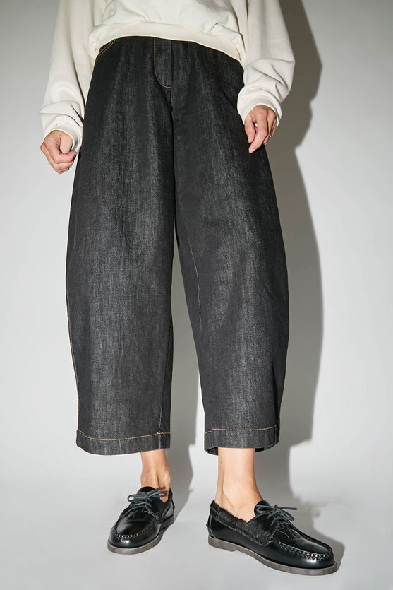 Hereu Saler Nautic Black Calf Hair and Leather Mix