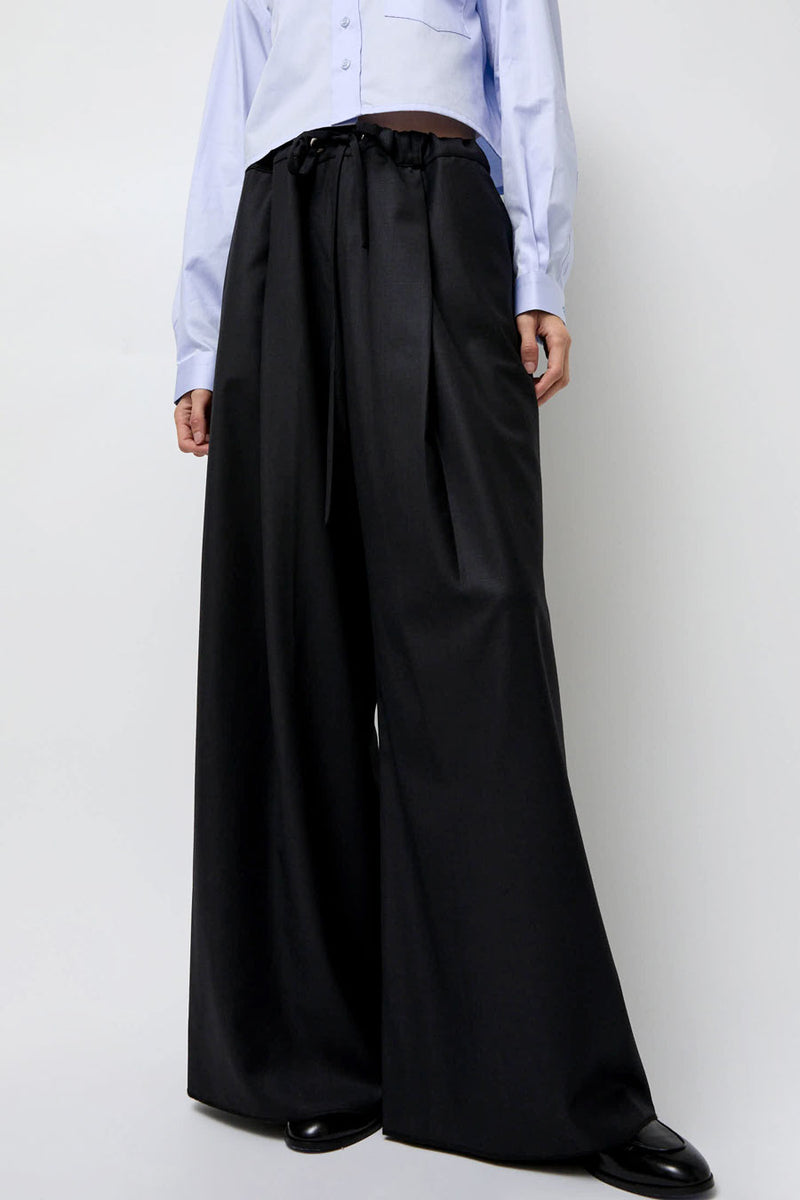 Highlight Studio Virgin Wool Tailored Shared Pants in Black