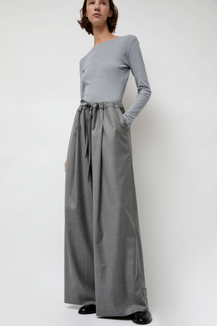 Highlight Studio Virgin Wool Tailored Shared Pants in Gray