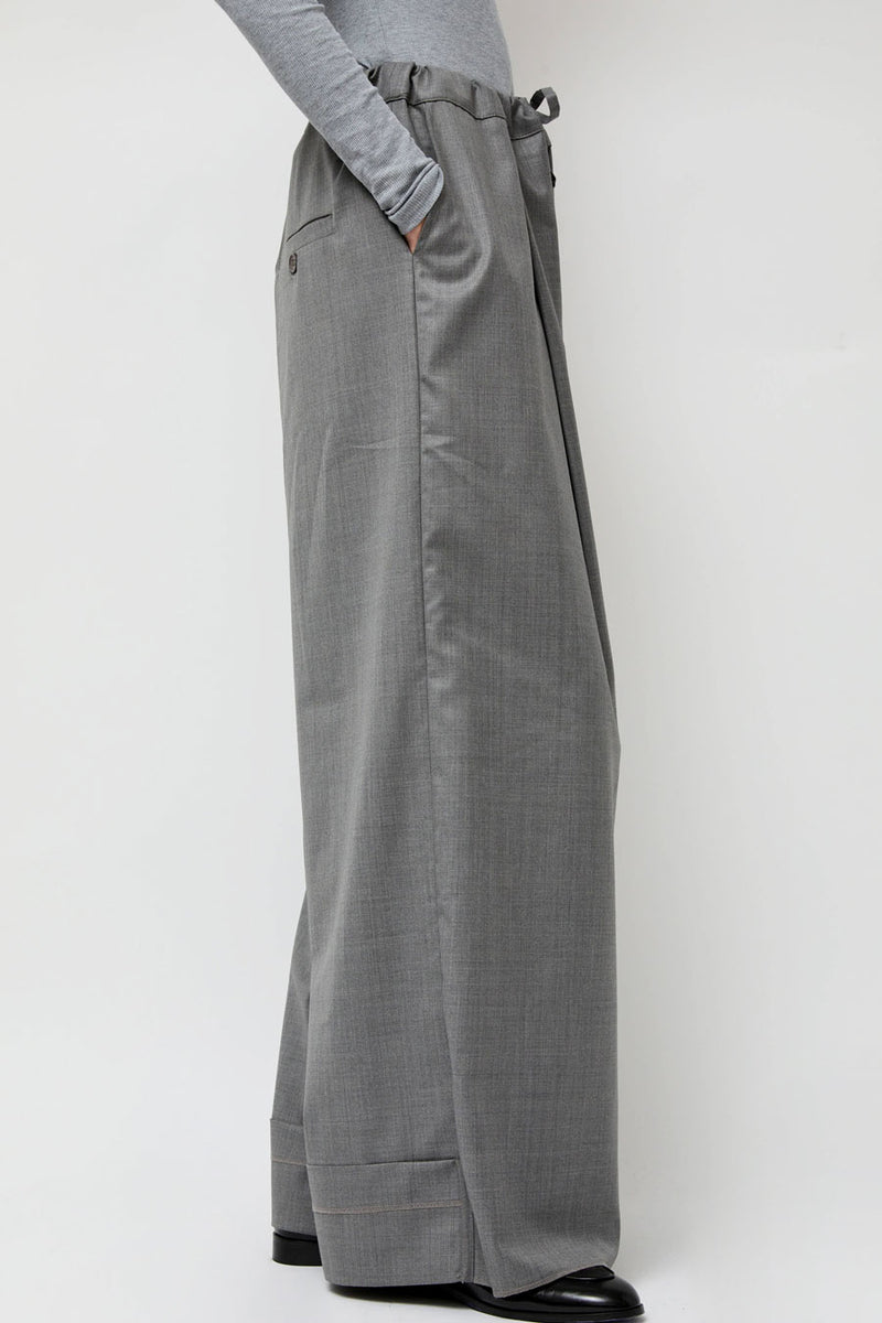 Highlight Studio Virgin Wool Tailored Shared Pants in Gray