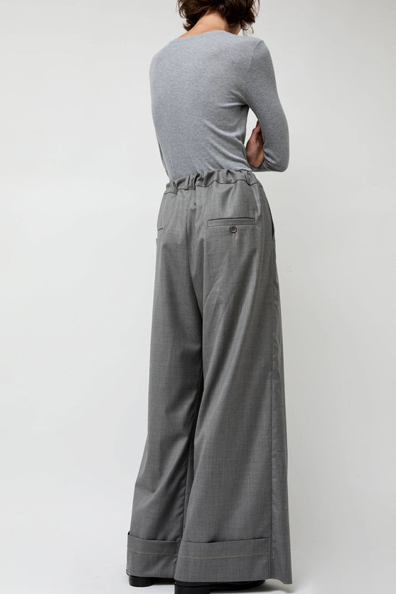 Highlight Studio Virgin Wool Tailored Shared Pants in Gray