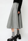 Highlight Studio Wool Mid Flared Skirt in Gray