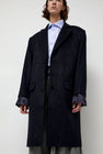 Highlight Studio Wool Single Breasted Coat in Navy