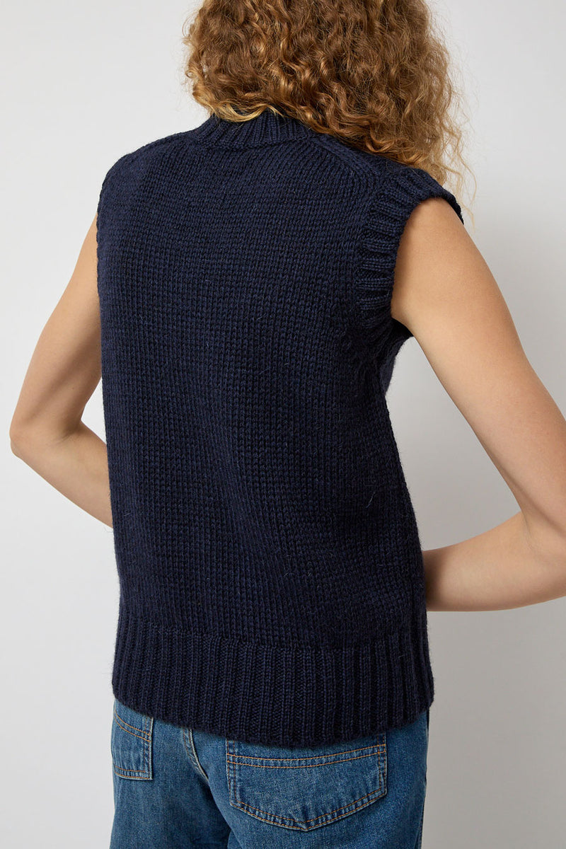 HOWLIN' Close to the Flower Vest in Navy