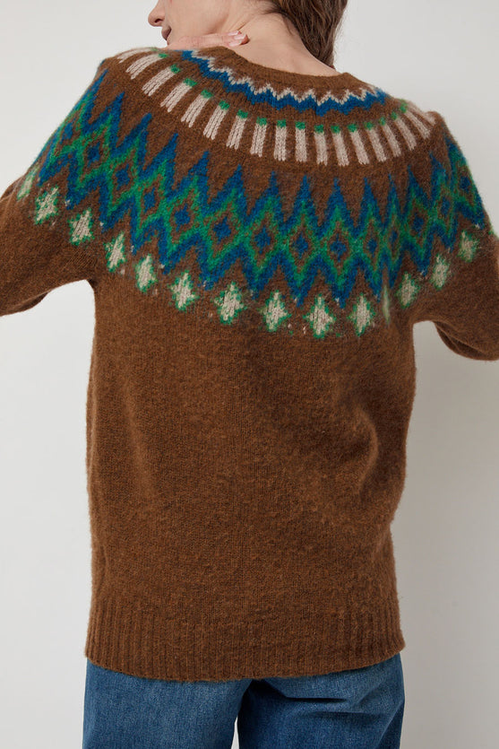 HOWLIN' Future Fantasy Fairisle Sweater in Nut