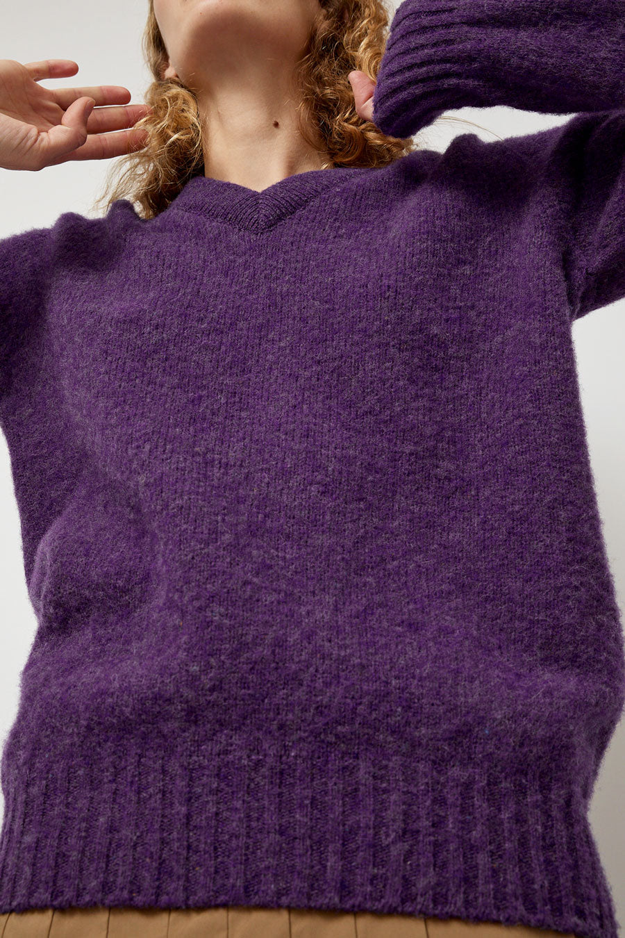 HOWLIN' Future Memories V Neck Sweater in Lavender