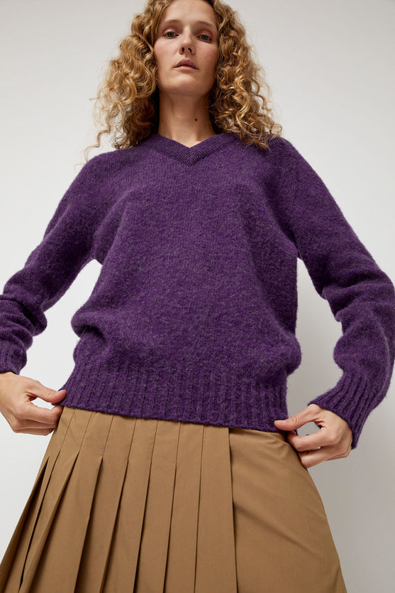 HOWLIN Future Memories V Neck Sweater in Lavender