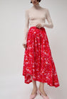 INSHADE Flared Skirt in Red Floral