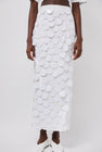 INSHADE Long Sequin Skirt in White