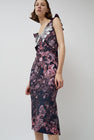 INSHADE V Neck Sequin Dress in Purple Landscape