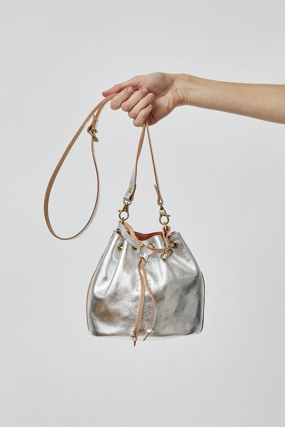 Il Bisonte Bucket Classic Bag in Silver