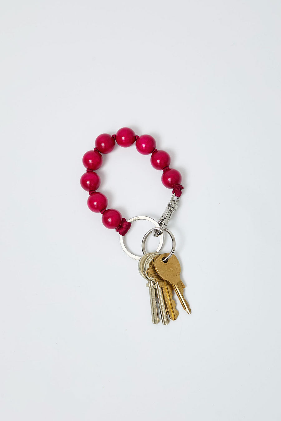 Ina Seifart Big Perlen Short Keychain in Bordo