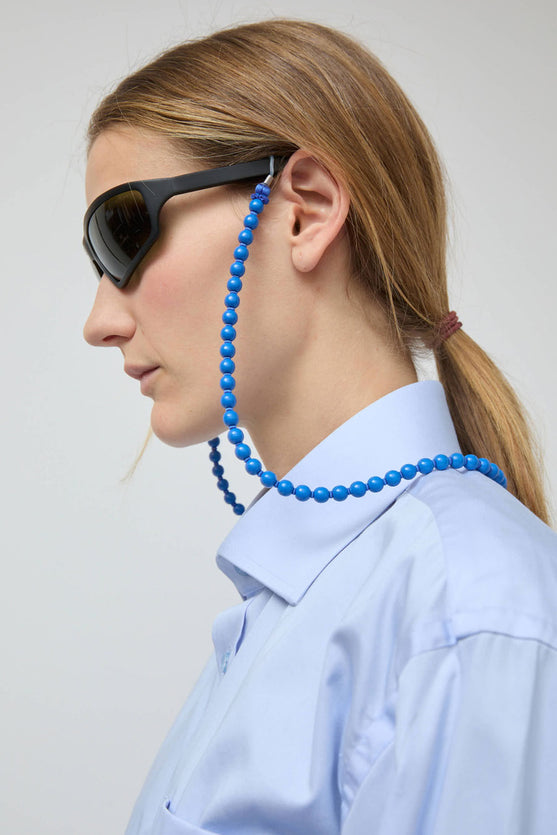 Ina Seifart Brillenkette Glasses Chain in Blue with Blue Thread