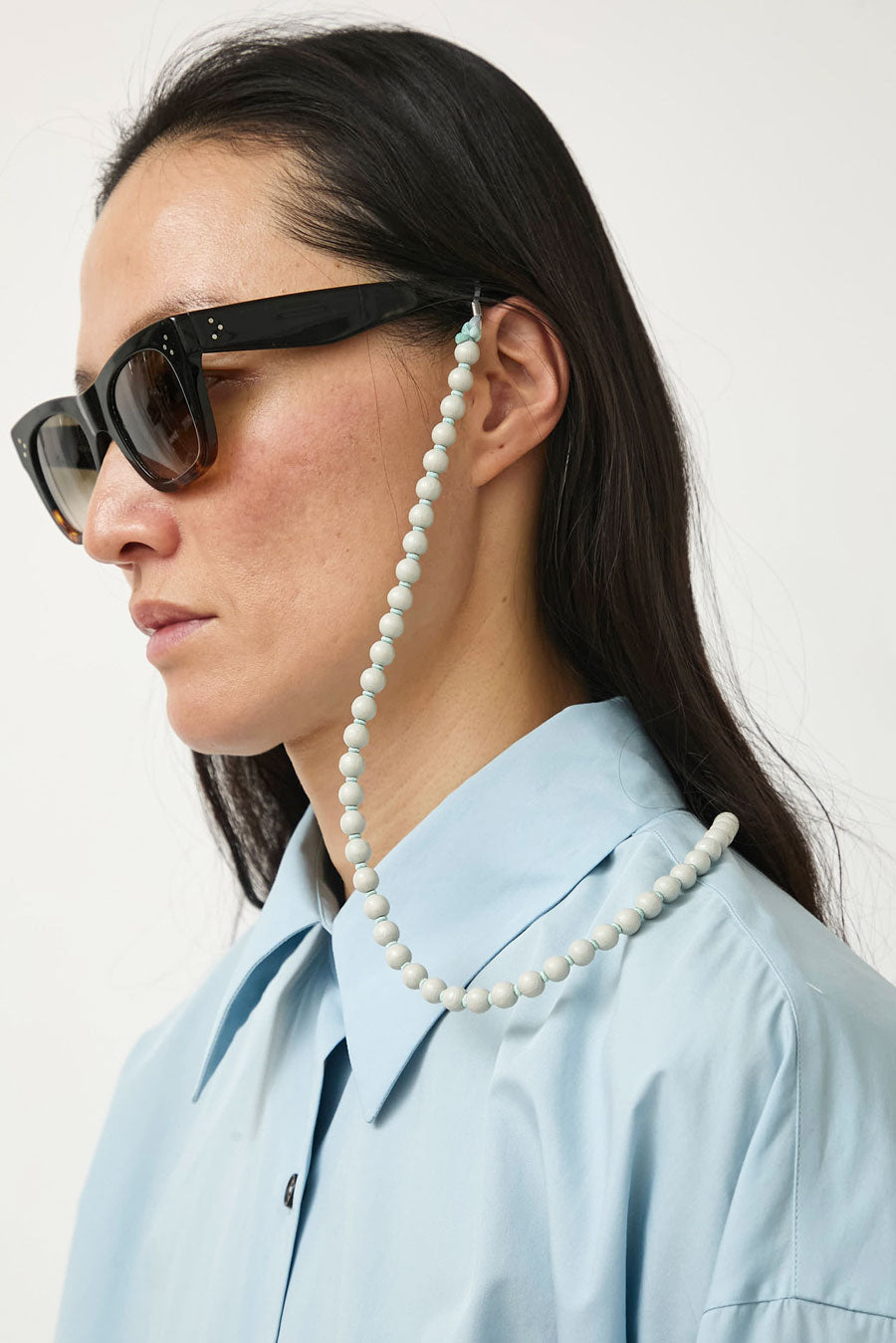 Ina Seifart Brillenkette Glasses Chain in Light Grey