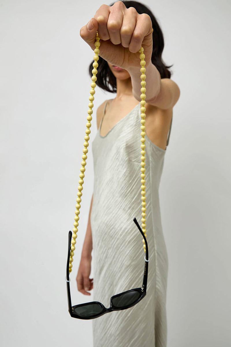 Ina Seifart Glasses Chain in Pastel Yellow