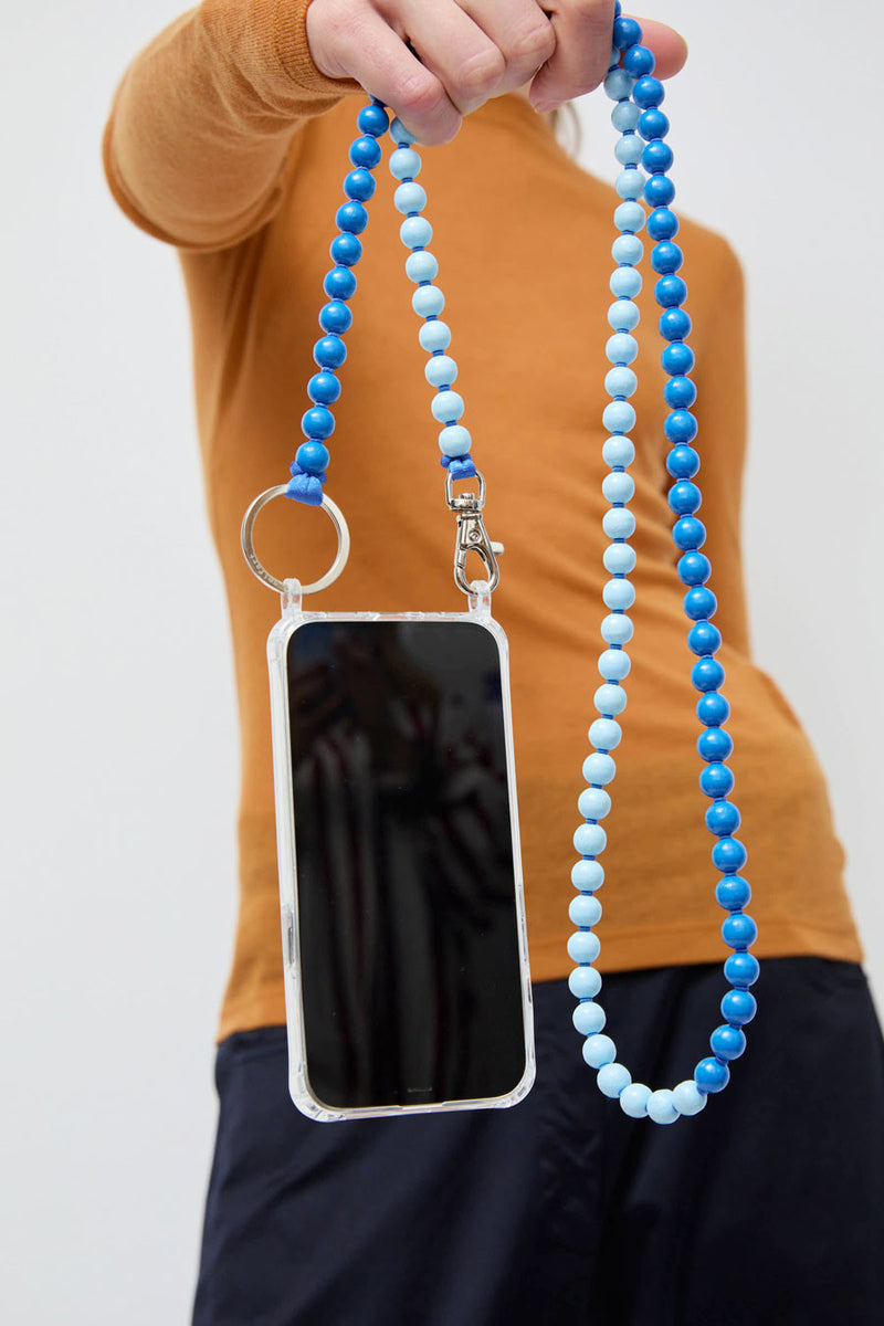 Ina Seifart Handykette Iphone Necklace in Blue Duo