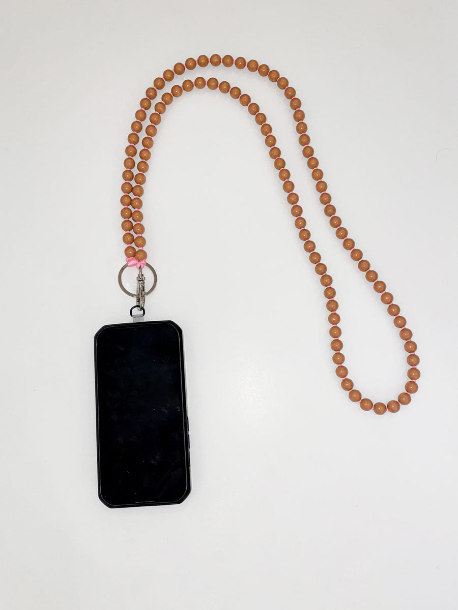 Ina Seifart Handykette Phone Necklace in Mocca and Rose
